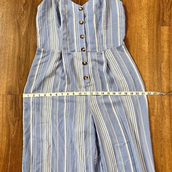 Candie’s Striped Button Front Jumpsuit - Picture 9 of 13